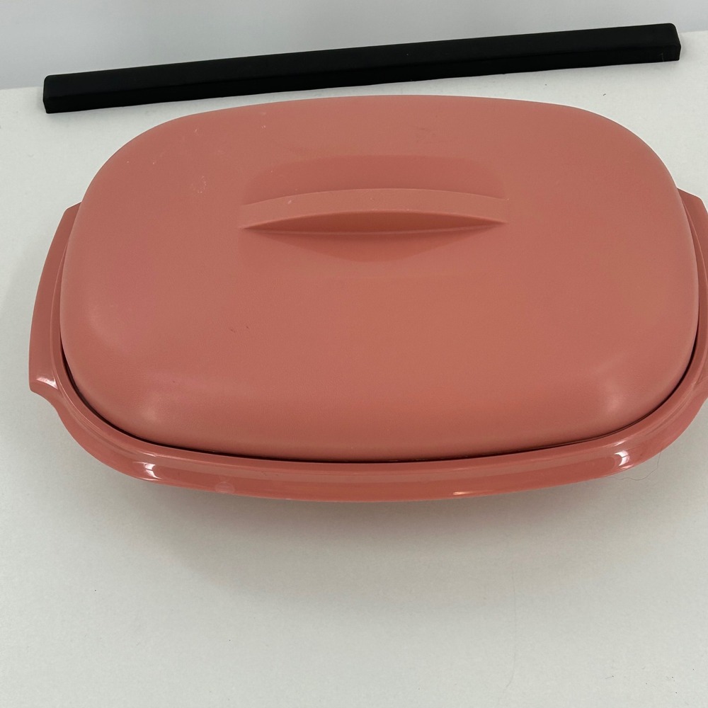Vintage Tupperware Microwave Steamer Set 3pc 6 Cup 1.4L Pink Mauve #1273-3